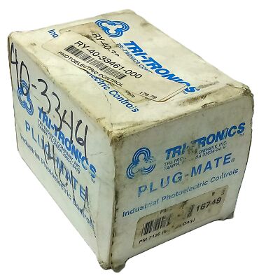 TRI-TRONICS PM-7100 16749 120 V AC 1/4 HP Photoelectric Control Safety Relay