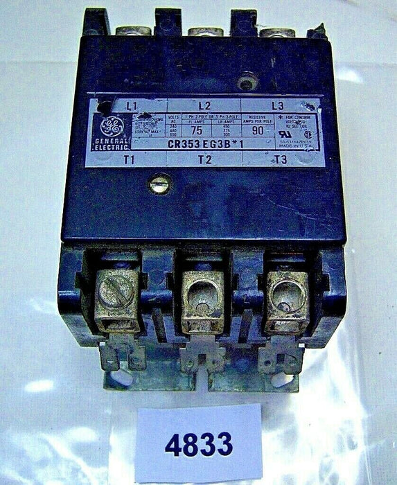 GE CR353EG3B1 Contactor with 110-120 V Coil