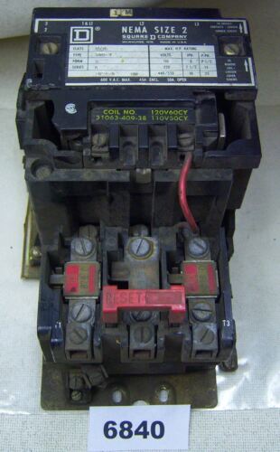 Square D Contactor 45-50A Size 2 8536-SD01