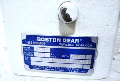 Boston Gear BKCF718-30KP-B5-GS1 30:1 Ratio Bost-Kleen Wash Down Gear Reducer