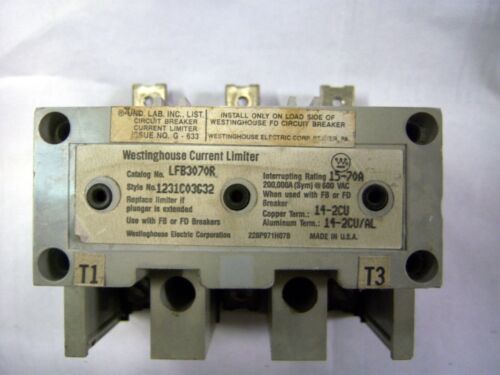 Westinghouse LFB3070R Current Limiter 600