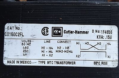 Cutler-Hammer C0150C2FL Step-down Transformer