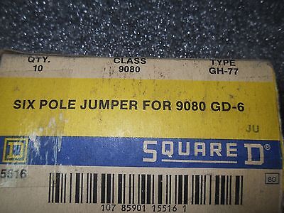 10 Square D 9080-GH-77 6-POLE JUMPERS