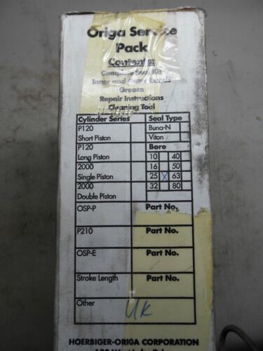 1 NIB ORIGA UK SERVICE PACK 2000 SINGLE PISTON BORE 25