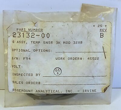 Rosemount Analytical 23132-00 MOD 3208 Temperature Sensor