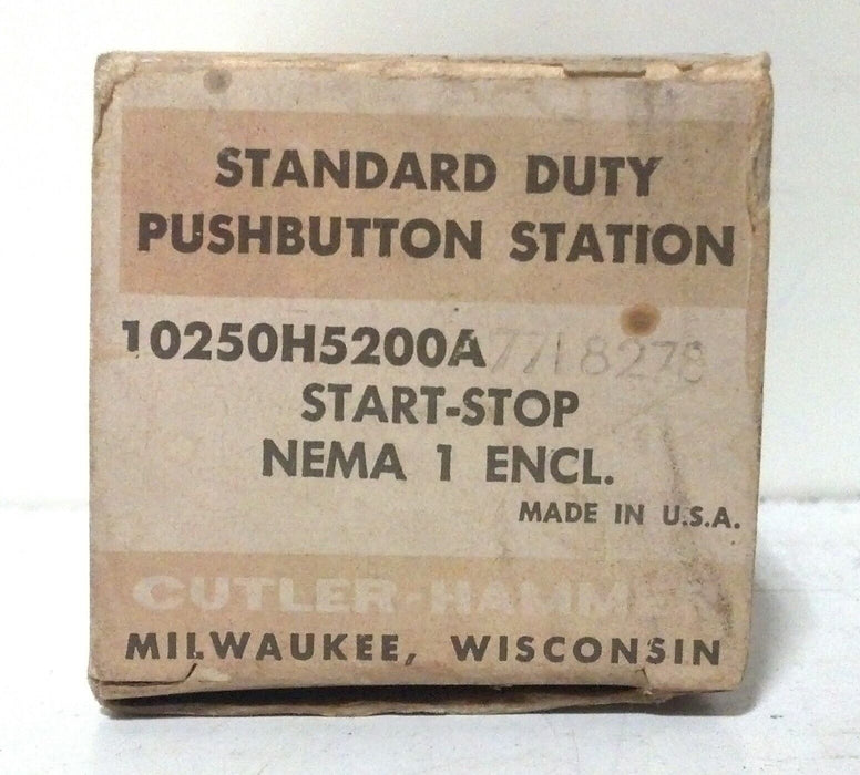 Cutler-Hammer 10250H-5200A 600 V AC MAX NEMA 1 Start / Stop Pushbutton Station