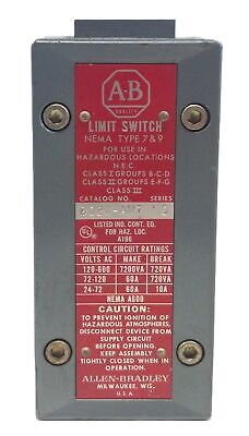 Allen-Bradley 802X-AM7 Ser D Limit Switch Enclosure NEMA Type 7 & 9