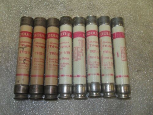 8 Gould Shawmut Tri-Onic TRS1-1/8R 600VAC Fuses
