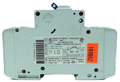 Allen-Bradley 1489-A1C150 277VAC/48VDC AC 15 A Current-Limiting Circuit Breaker