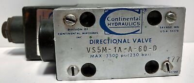 Continental Hydraulics VS5M-1A-A-60-D Directional Control Spool Valve