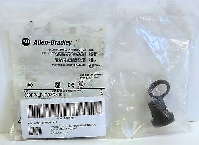 Allen-Bradley 800FP-LF4PD3CX10 24 V AC/DC Red Illuminated Pushbutton
