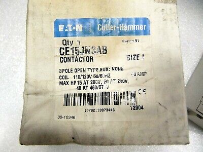 Cutler-Hammer CE15JN3AB Contactor 120V