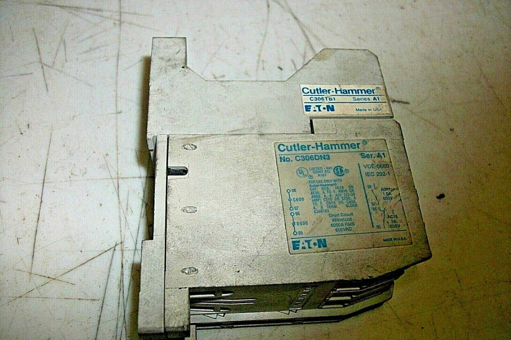 Cutler-Hammer C306TB1 Series A1/C306DN3 Overload Relay Mounting Base