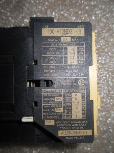 Allen-Bradley 100-A12ND3 Contactor