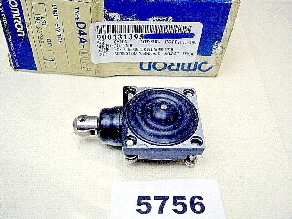 Omron Limit Switch Head Side Roller D4A-0007-H