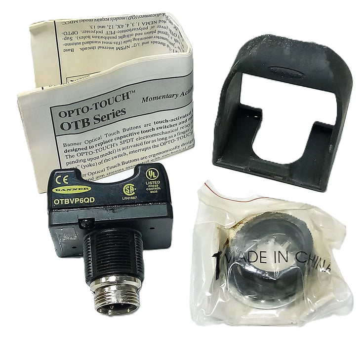 Banner Engineering OTBVP6QD 10-30 V DC Optical Touch Button w/ Black Field Cover