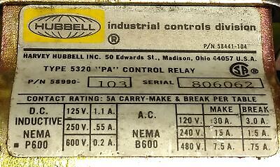 Hubbell HC58990-103 Relay