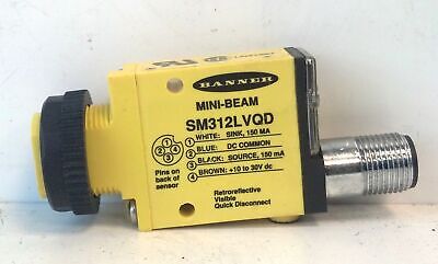 Banner Engineering SM312LVQD 10-30 V DC Mini-Beam Photoelectric Sensor