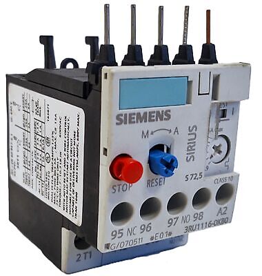 Siemens 3RU1116-0KB0 0.9-1.25 A Adjustable Overload Protection Relay