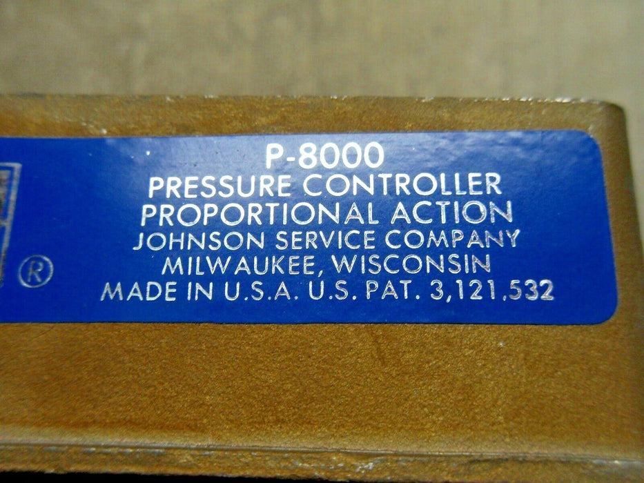 Johnson Controls P-8000 Proportional Action Pressure Controller