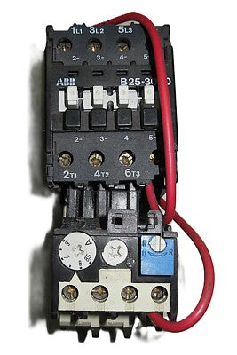ABB B25-30-10 600 V AC NEMA 1 Contactor w/ BN25S-1N 6.5-8 A Overload Relay