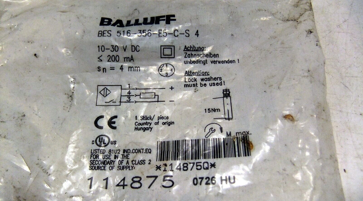 Banner Engineering Proximity Switch BES 516-356-E5-S 4