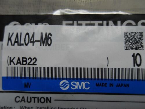 10 SMC Kal04-M6 Fittings
