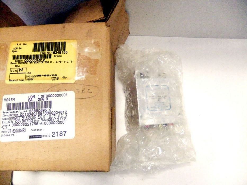 Exactor Pressure Transmitter Model 330 .75" Fixed Span