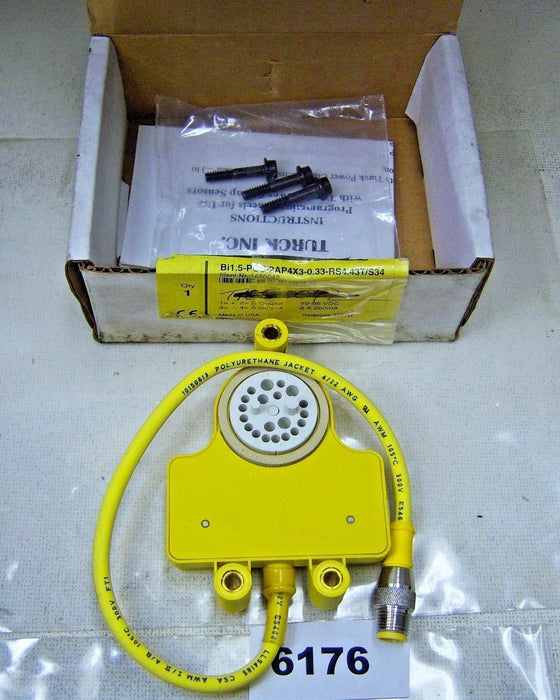 Turck Proximity Sensor 10-65Vdc Bi1.5-Pcs-2Ap4X3-0.33-Rs4.43T/S34