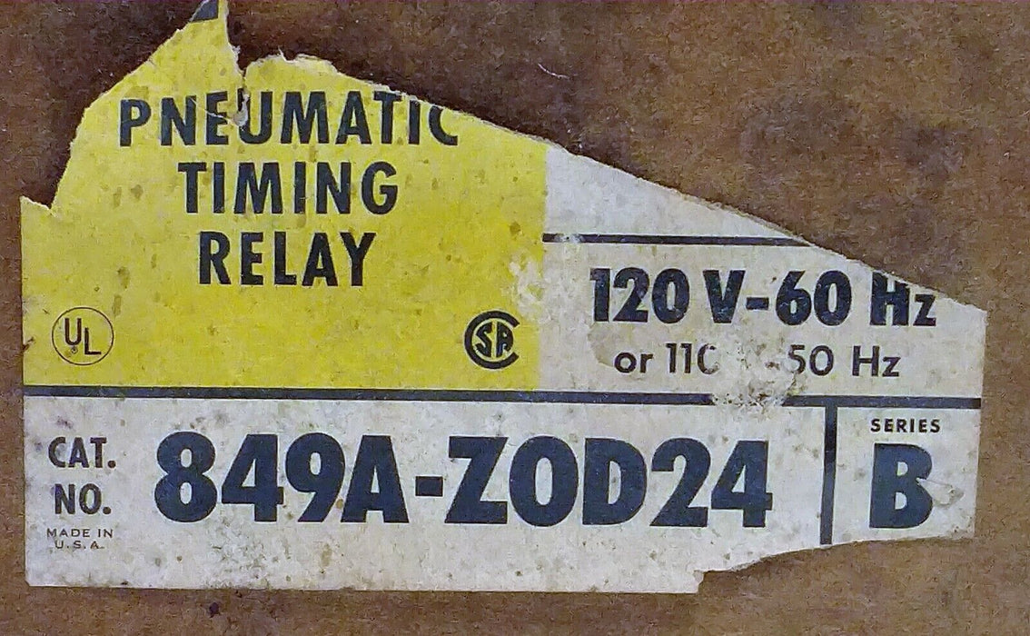 Allen-Bradley 849A-ZOD24 SER B Pneumatic Timing Relay