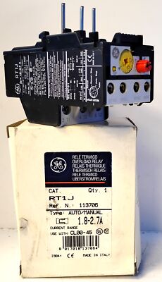 GE RT1J 690 V AC 1.8-2.7 A Adjustable Overload Protection Relay