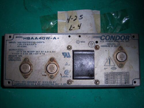 Condor HBAA40W-A+ 100-240 V DC 40 W Power Supply W/ OVP set at 6.4 V +/- 0.4 V