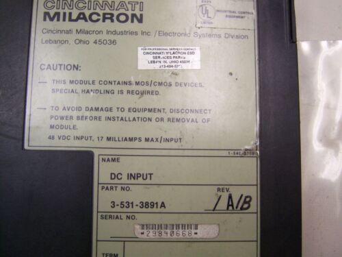 Cincinnati Milacron DC Input Board 3-531-3891A