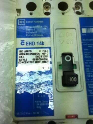 Cutler-Hammer EHD3100L SERIES C CIRCUIT BREAKER