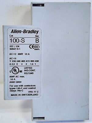 Allen-Bradley 100-SB10 600 V 10 A Auxiliary Contact Block