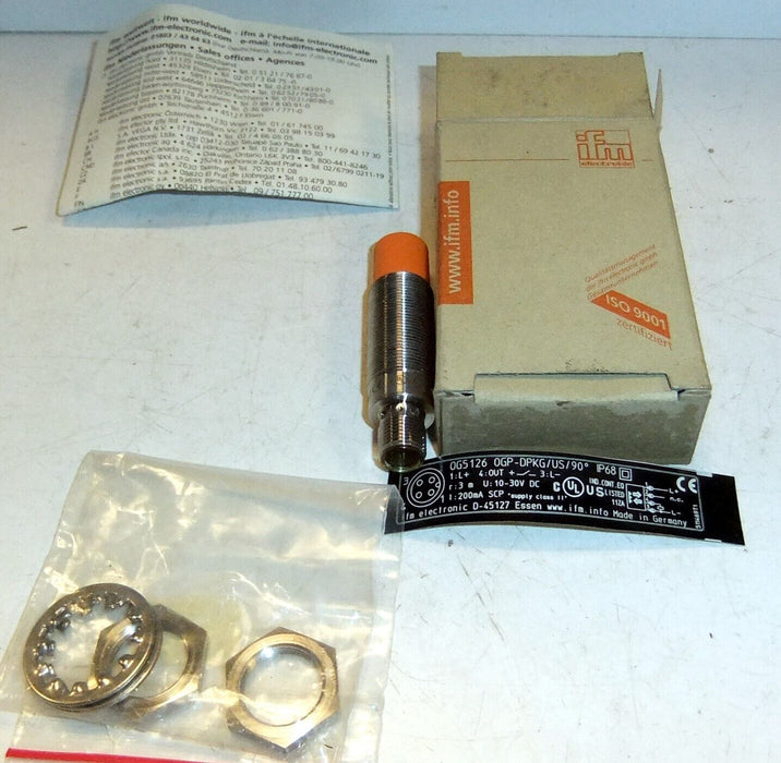 IFM EfectorOG5126 OGP-DPKG/US/90 Photoelectric Sensor