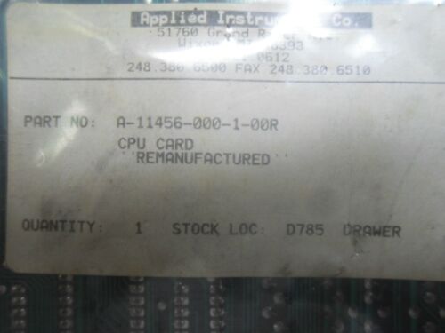 1 BARBER COLMAN A-11456-000-1-00R CPU CARD