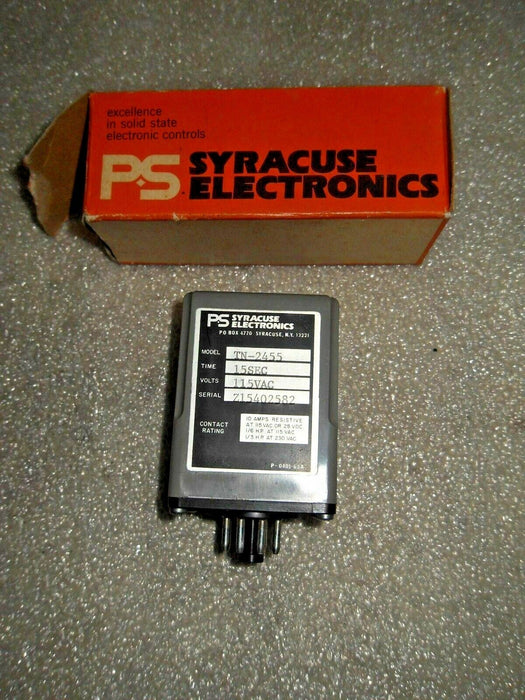 Syracuse Electronics TN-2455 15 SEC 115VAC Time Delay Relay