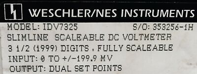 Weschler IDV7325 DC Volts Panel Meter