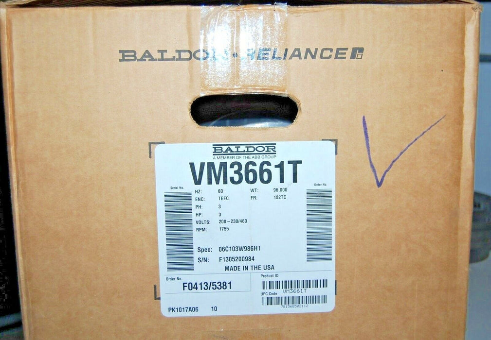 Baldor VM3661T MOTOR