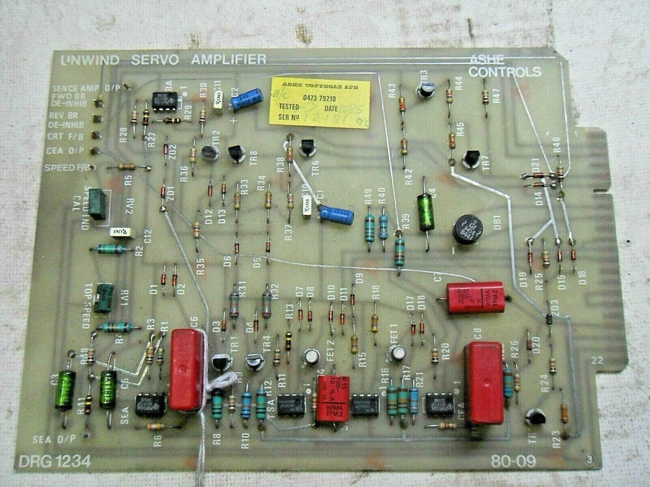Ashe Controls 8009 Unwind Servo Amplifier Board