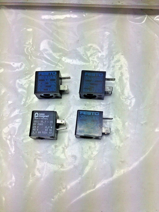 LOT OF 3 Festo COILS / 1 NASS MAGNET