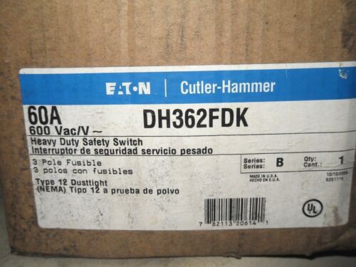 Cutler-Hammer DH362FDK HEAVY DUTY SAFETY SWITCH 60A