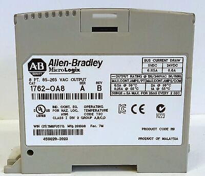 Allen-Bradley 1762-OA8 Ser A Rev B PLC Output Module