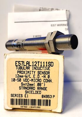 Cutler-Hammer E57LAL12T111SD 10-50 V DC Shielded Inductive Proximity Sensor