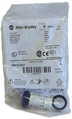 Allen-Bradley 800FD-P6N3 24V Blue LED Pilot Light