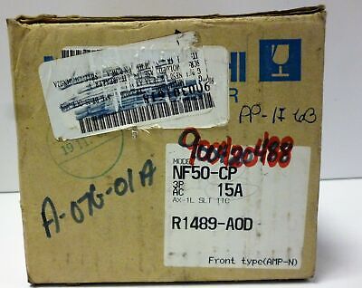 Mitsubishi NF50-CP-3P-15A 220VAC Molded Case Circuit Breaker