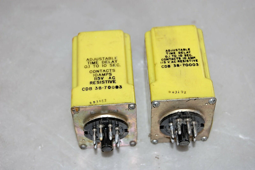 AMF CDB 38-70003 LOT OF 2 TIME DELAY RELAY