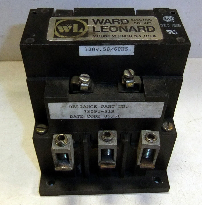 Ward Leonard Reliance 78091-51R Contactor 75 Amps