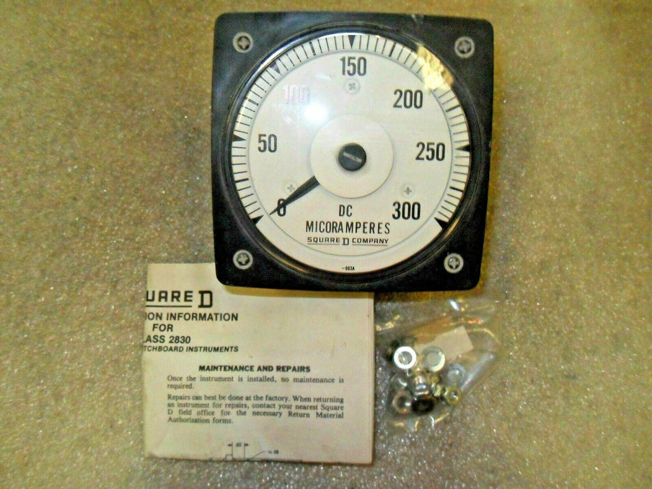 Square D 2830-1111-EEEE 4SB-DUA-200 Microammeter